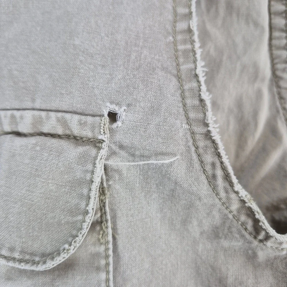 Vintage Banana Republic Safari‎ Vest Mens Medium Hooded Multi-Pocket Fishing